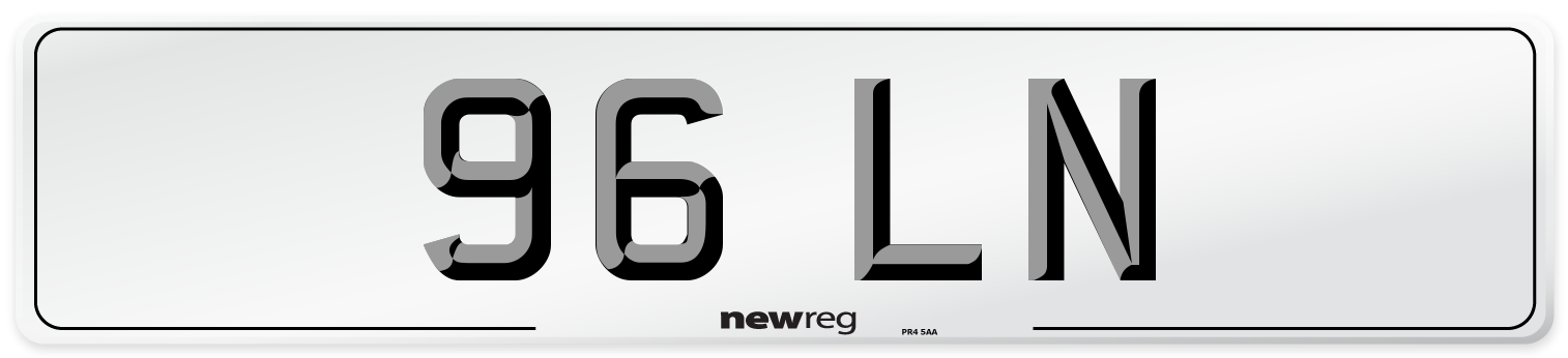 96 LN Number Plate from New Reg